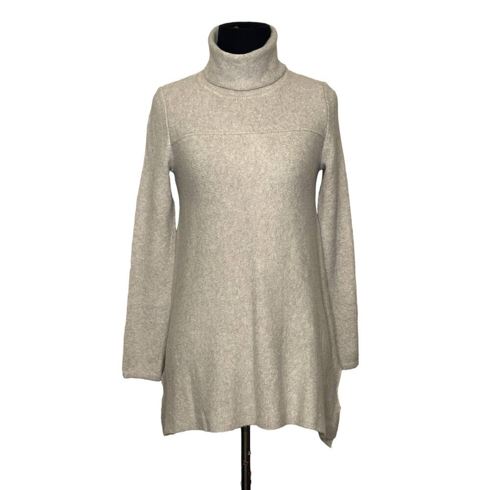 Style & Co oatmeal long sleeves turtle neck tunic sweater size XS